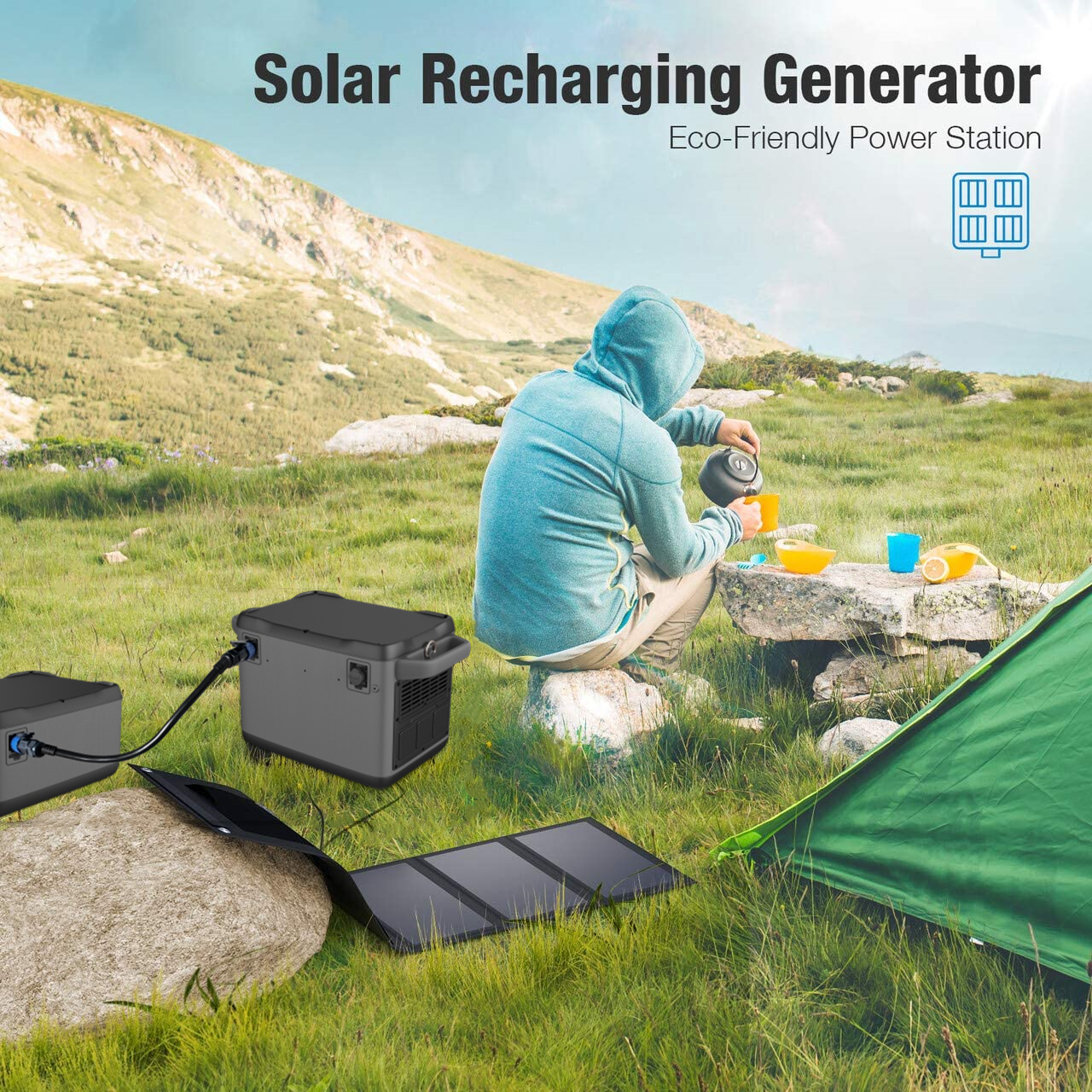Wysokowydajny generator słoneczny o mocy 1200 W do awaryjnego ładowania